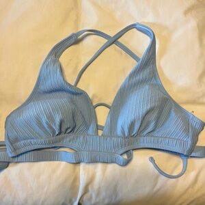 Cupshe Blue Lace Trim Bra Intimates